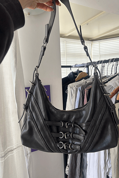 Bershka Buckled Faux Leather Shoulder Bag by Bershka — pre-loved on Thrifted.mt