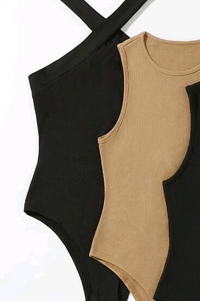 Ribbed Sleeveless Bodysuits Set by SHEIN — pre-loved on Thrifted.mt