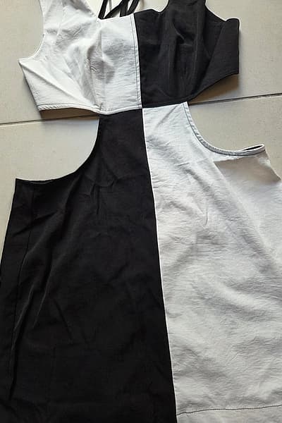 Black and white cutout dress by Temu — pre-loved on Thrifted.mt