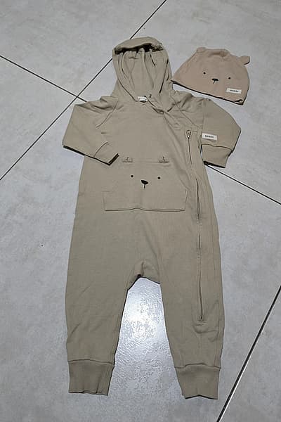 Newbie Bear Jumpsuit and Hat by Newbie — pre-loved on Thrifted.mt
