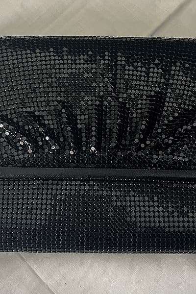 Black Shimmering Evening Clutch Bag by Shilton — pre-loved on Thrifted.mt