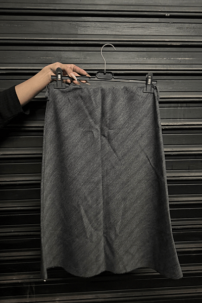 Grey Patterned A-Line Midi Skirt — pre-loved on Thrifted.mt