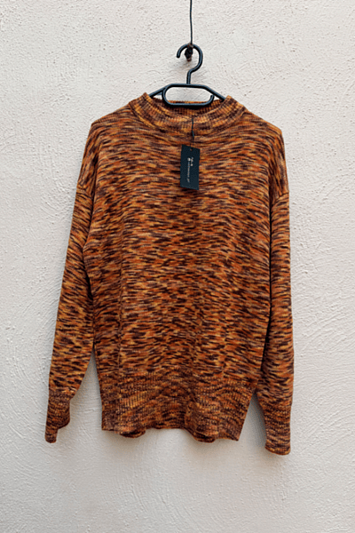 Wednesday's Girl Warm-toned Marl Knit Turtleneck Sweater  by WEDNESDAY'SGIRL — pre-loved on Thrifted.mt
