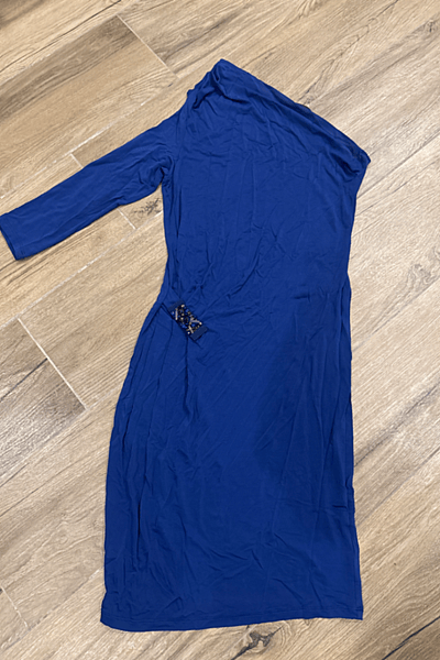 One Shoulder Cobalt Blue Dress by Liu-Jo — pre-loved on Thrifted.mt