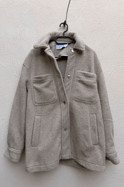 Beige Wool Blend Shacket by Stradivarius — pre-loved on Thrifted.mt