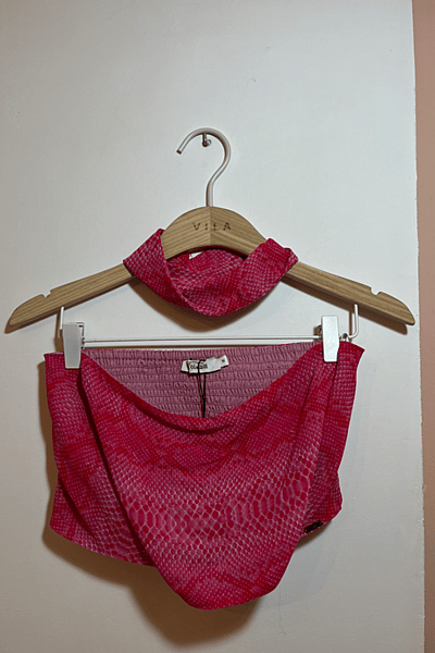 Pink Snake Print Bandeau Top by Toi&moi — pre-loved on Thrifted.mt