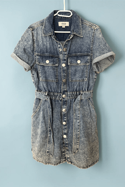 Acid Wash Denim Shirt Dress by New Look — pre-loved on Thrifted.mt