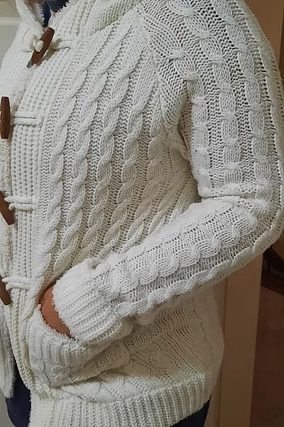 Ivory Cable Knit Jacket — pre-loved on Thrifted.mt