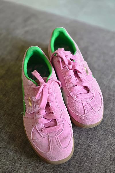 Pink and Green Puma Trainers by Puma — pre-loved on Thrifted.mt
