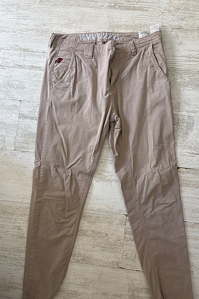 Tommy Jeans beige cotton trousers by Tommy Jeans — pre-loved on Thrifted.mt