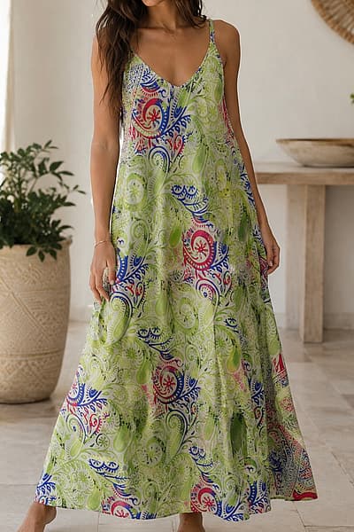 Patterned Maxi Dress — pre-loved on Thrifted.mt