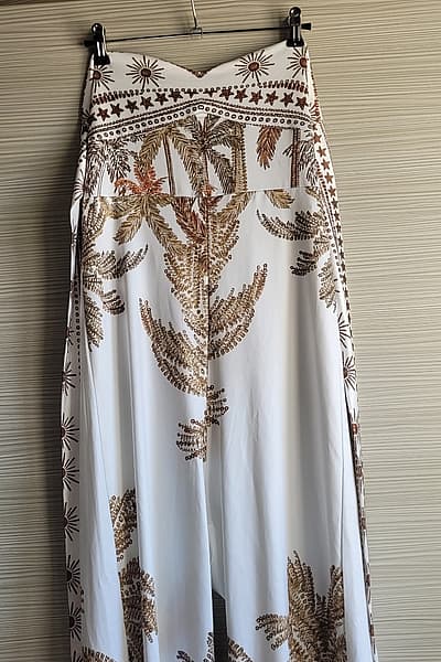Palm Print Wide Leg Jumpsuit — pre-loved on Thrifted.mt