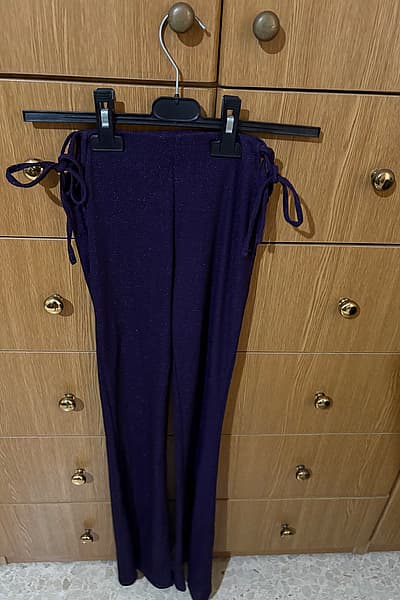 Tally Weijl Purple Glitter Trousers by Tally Weijl — pre-loved on Thrifted.mt