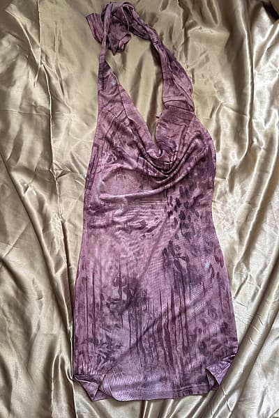 Pink Marble Print Halter Dress — pre-loved on Thrifted.mt