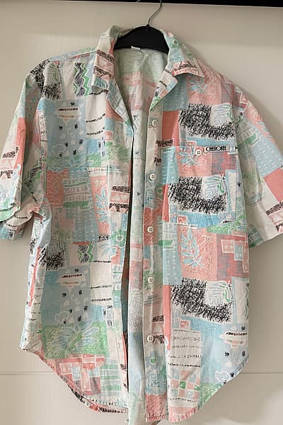Vintage Pastel Print Short-Sleeve Shirt by Cherokee — pre-loved on Thrifted.mt