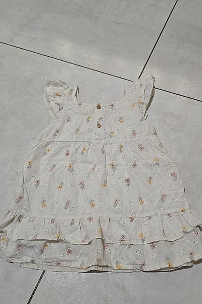 Floral Embroidered Broderie Baby Dress — pre-loved on Thrifted.mt