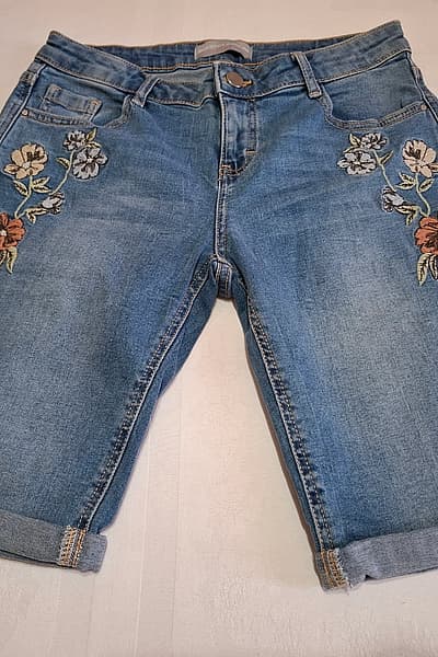 Dorothy Perkins Embroidered Denim Shorts - Brand New by Dorothy Perkins — pre-loved on Thrifted.mt