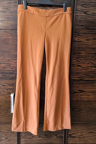 Tan high-waisted wide-leg trousers by Comma — pre-loved on Thrifted.mt