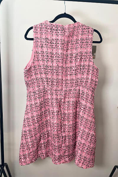Pink Tweed Sleeveless Dress — pre-loved on Thrifted.mt