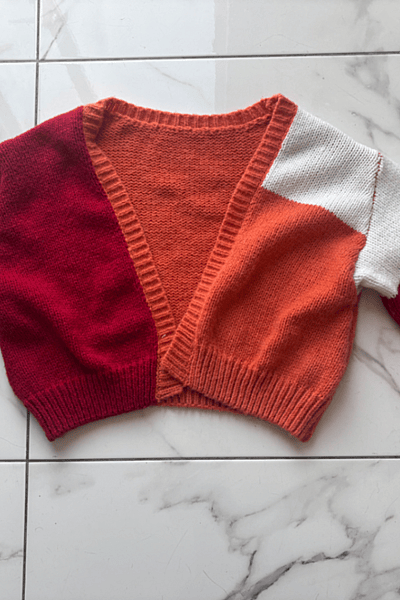Colourblock Chunky Knit Cardigan — pre-loved on Thrifted.mt