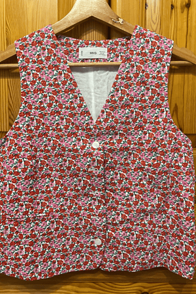 Floral Print Button Front Waistcoat by Mango — pre-loved on Thrifted.mt