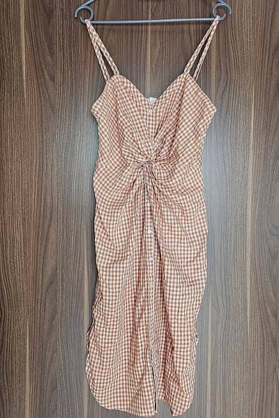 Zara Gingham Twist Front Dress by Zara — pre-loved on Thrifted.mt