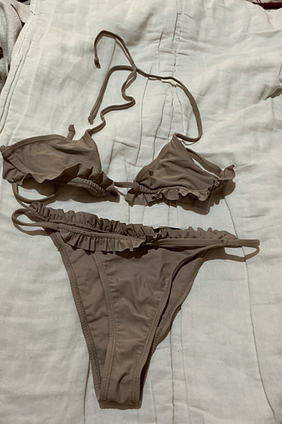 Frill Trim Triangle Bikini Set — pre-loved on Thrifted.mt