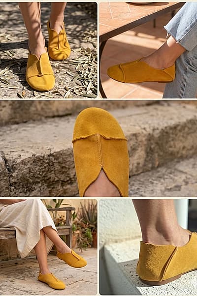 Yellow comfortable ballerinas — pre-loved on Thrifted.mt