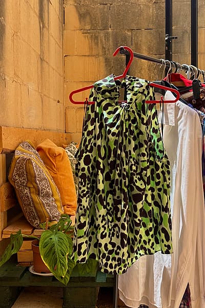 Green Animal Print Sleeveless Top