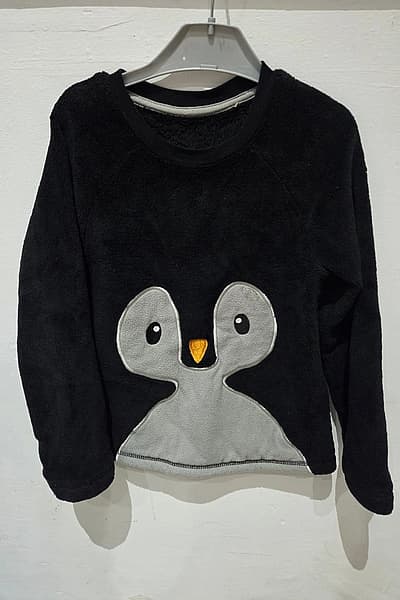 Black Penguin Fleece Sweatshirt by George — pre-loved on Thrifted.mt
