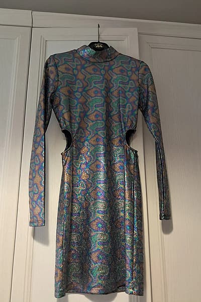 Desigual iridescent cut-out dress by Desigual — pre-loved on Thrifted.mt
