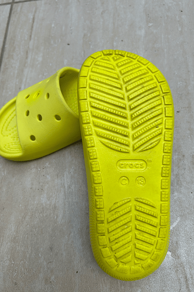 Bright Yellow Kids Slides by Crocs — pre-loved on Thrifted.mt