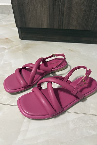 New Pink Padded Strap Sandals by Catwalk — pre-loved on Thrifted.mt
