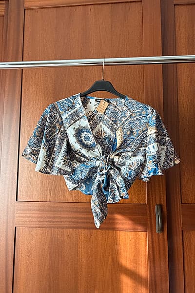 Shein Blue-Gold-White Set Top & Skort — pre-loved on Thrifted.mt