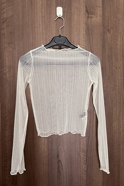 Sheer Ribbed Long Sleeve Top — pre-loved on Thrifted.mt