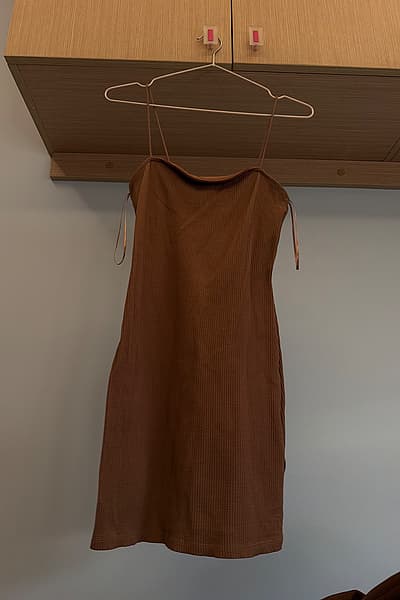 Ribbed spaghetti strap mini dress by Bershka — pre-loved on Thrifted.mt