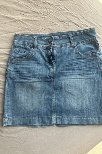 Camaieu Classic Denim Mini Skirt by Camaieu — pre-loved on Thrifted.mt