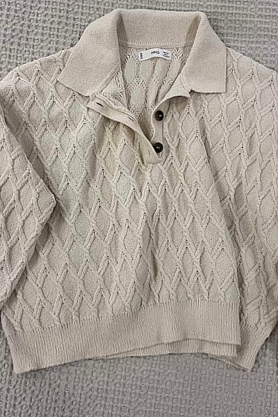 Textured Polo Knit Jumper — pre-loved on Thrifted.mt