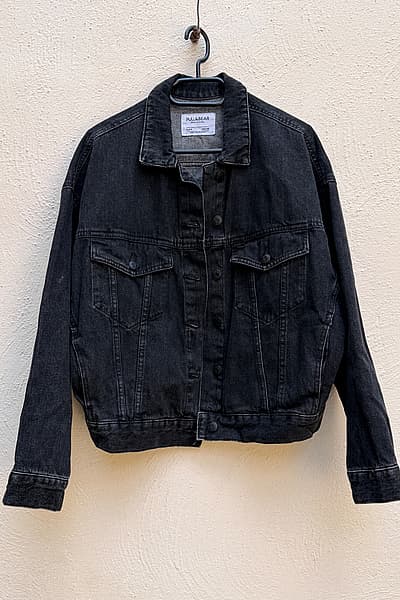 Pull&Bear Black Denim Batwing Jacket by Pull&Bear — pre-loved on Thrifted.mt
