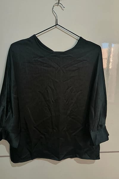 Black MOTF satin blouse by MOTF — pre-loved on Thrifted.mt