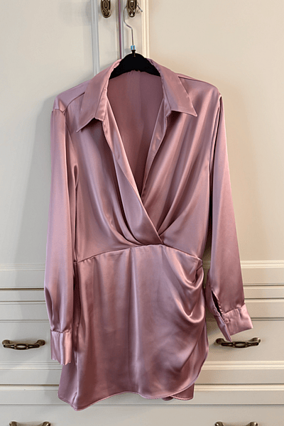 Satin Pink Wrap Dress by ZARA — pre-loved on Thrifted.mt