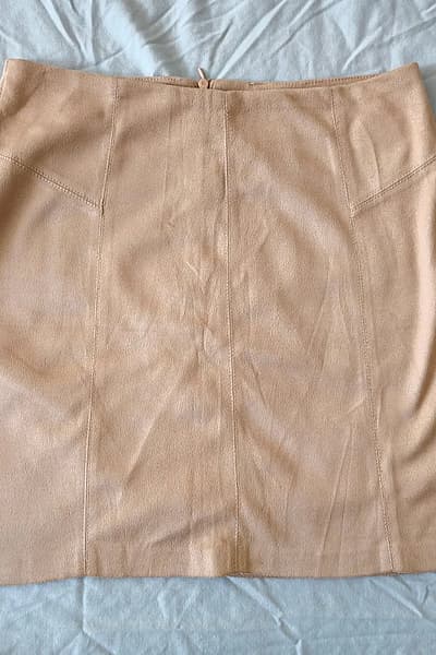 Beige Faux Suede Mini Skirt by Pimkie — pre-loved on Thrifted.mt