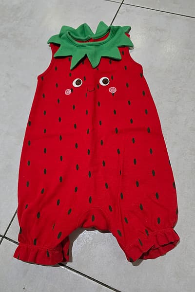 Baby Strawberry Pattern Romper by Mothercare — pre-loved on Thrifted.mt