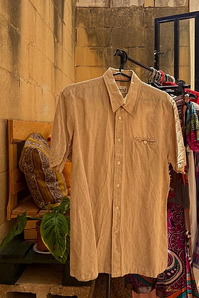 Springfield Beige Linen Shirt by Springfield — pre-loved on Thrifted.mt