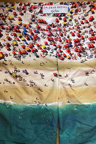 Orlebar Brown Bulldog Print Swim Shorts by Orlebar Brown — pre-loved on Thrifted.mt
