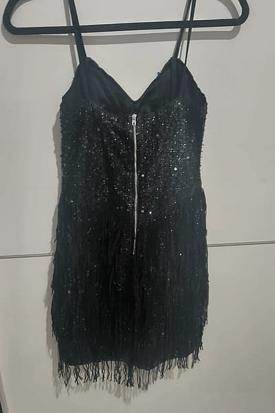 Black Sequin Fringe Dress by SHEIN — pre-loved on Thrifted.mt