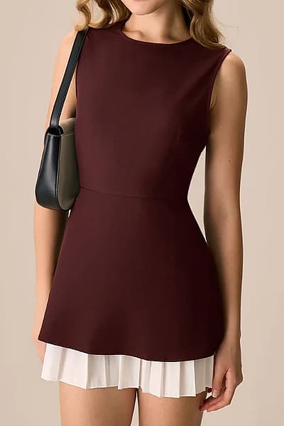 Sleeveless Pleated Hem Dress — pre-loved on Thrifted.mt
