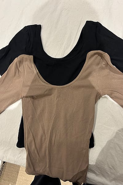 Zara pack of 2 Ribbed scoop neck bodysuits by Zara — pre-loved on Thrifted.mt