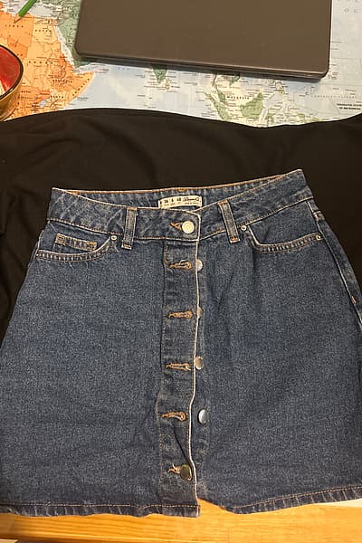 Blue Denim Button Mini Skirt by Denim Co. — pre-loved on Thrifted.mt