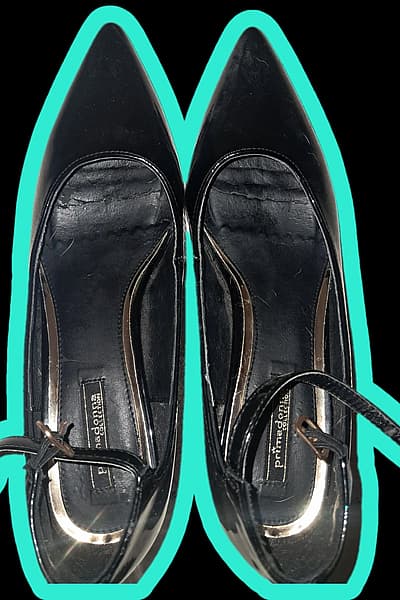 Primadonna Collection - Cotemporary Collection - Black Ankle -Strap Stiletto Pumps / Kitten Heels by Primadonna Collection — pre-loved on Thrifted.mt